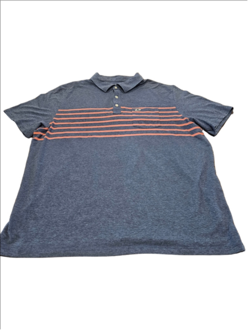 Men's Vineyard Vines Edgartown Polo Shirt XL Blue Pink Striped
